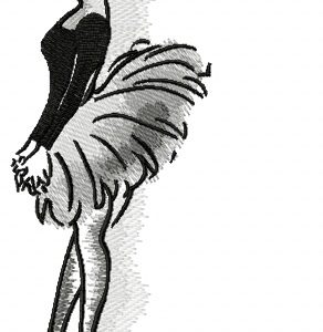 Ballet classes embroidery design