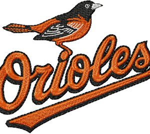 Baltimore Orioles logo embroidery design