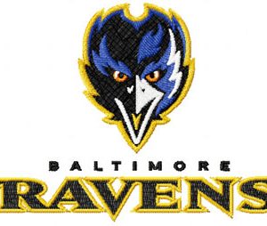 Baltimore Ravens logo 2 embroidery design