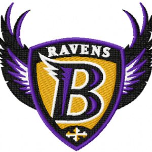 Baltimore Ravens alternative logo embroidery design