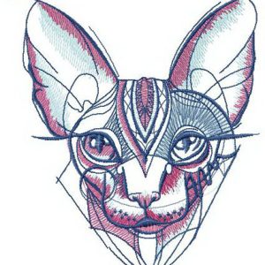Bambino cat embroidery design