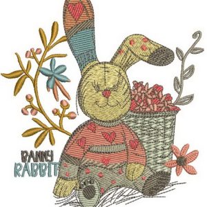 Banny rabbit embroidery design