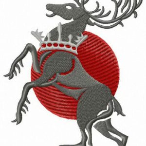 Baratheon mascot embroidery design