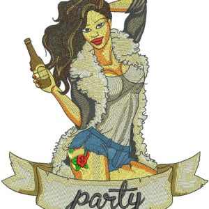 Barbecue party 2 embroidery design