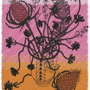 Barbed bouquet embroidery design