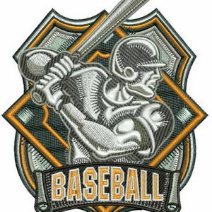 Baseball badge 2 embroidery design