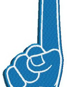 Baseball hand #1 embroidery design