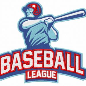 Baseball league 2 embroidery design