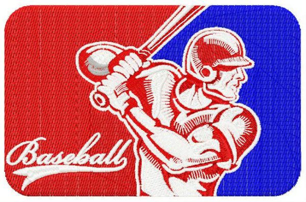 Baseball player 10 embroidery design