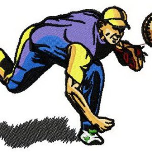 Baseball player 3 embroidery design