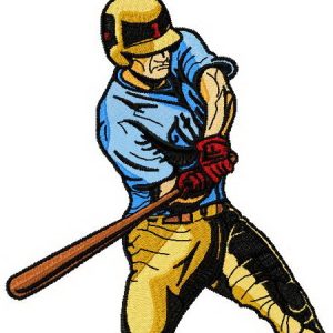 Baseball player 4 embroidery design