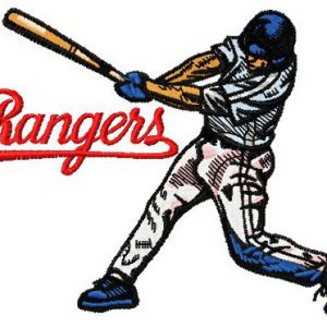 Baseball player 5 embroidery design