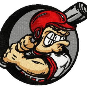 Baseball player 8 embroidery design