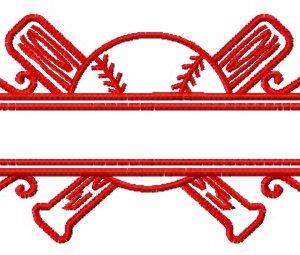 Baseball spirit embroidery design