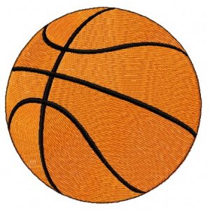 Basketball ball embroidery design