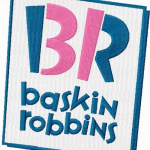 Baskin-Robbins logo embroidery design