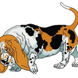 Basset Hound 3 embroidery design