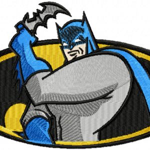 Batman always on guard embroidery design