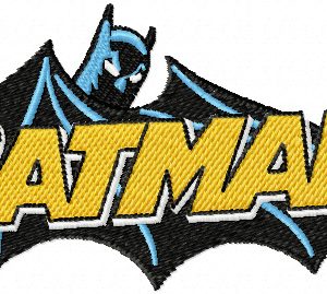 Batman badge embroidery design