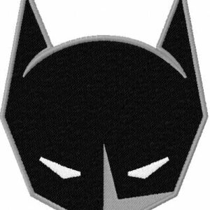 Batman helmet sign embroidery design
