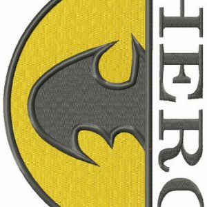 Batman hero embroidery design