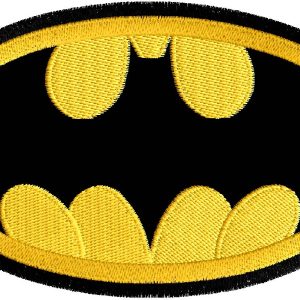 Batman logo applique embroidery design