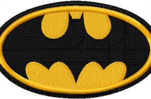 Batman logo embroidery design