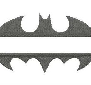 Batman logo monogram embroidery design