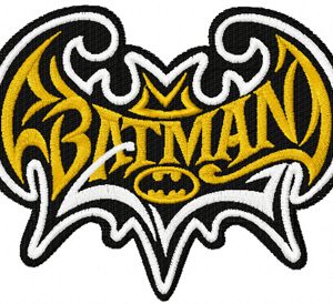 Batman modern logo embroidery design