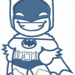 Batman pleased with himself embroidery design