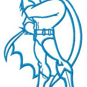 Batman's attack embroidery design