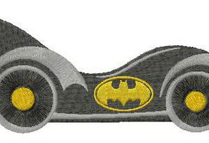 Batmobile embroidery design