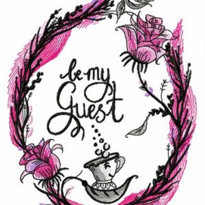 Be my guest embroidery design