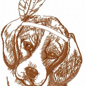Beagle 3 embroidery design
