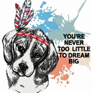 Beagle embroidery design
