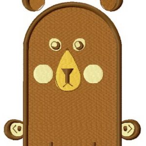 Bear glove embroidery design