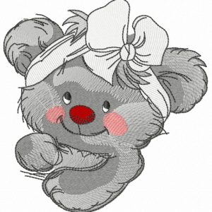 Bear the ballerina 4 embroidery design
