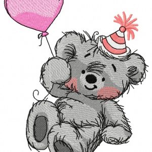 Bear's birthday 3 embroidery design