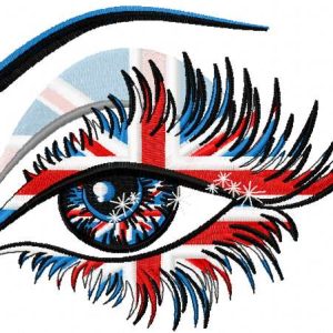 Beautiful British view embroidery design