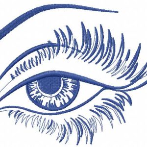 Beautiful eyes embroidery design
