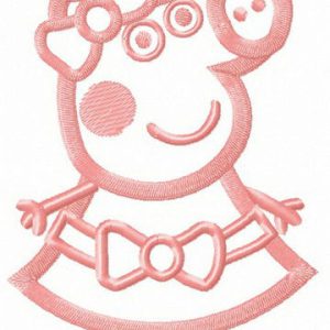 Beautiful Peppa pig embroidery design