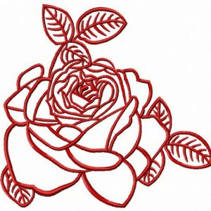 Beautiful rose embroidery design