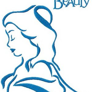 Beauty sketch embroidery design