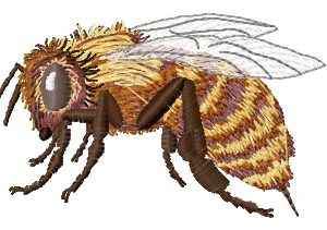 Bee embroidery design