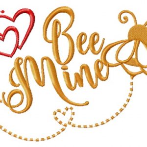 Bee mine embroidery design