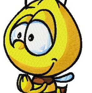 Bee praying embroidery design