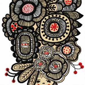 Beehive embroidery design