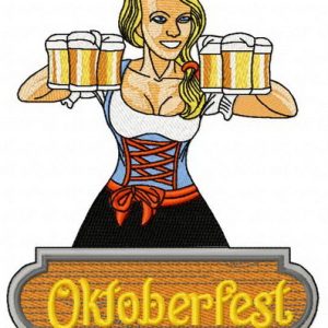 Beer girl 9 embroidery design