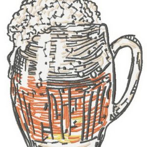 Beer time 2 embroidery design
