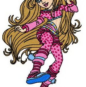 Belle dance embroidery design